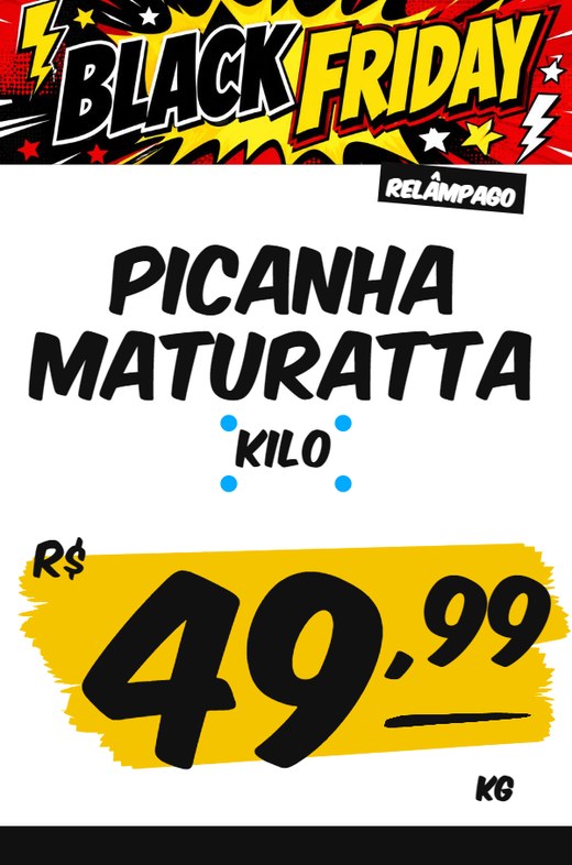 Exemplo de cartaz de oferta gerado no UaiCartaz — tema Black Friday