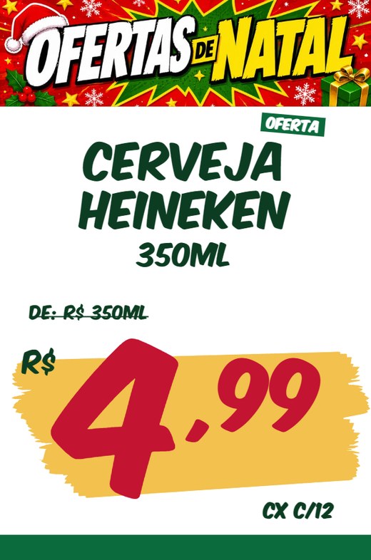 Exemplo de cartaz de oferta gerado no UaiCartaz — tema Natal